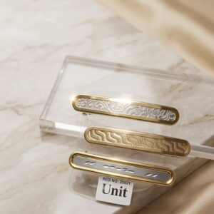 Elegant Gold Hair Clip  with Pattern Design
