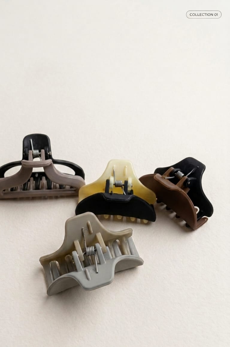 Matte Finish Hair Claw Clips Set for Women - Image 2