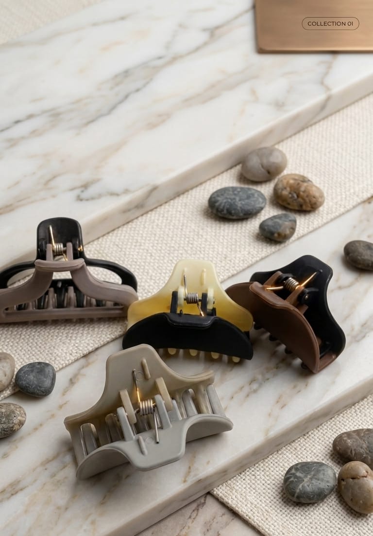 Matte Finish Hair Claw Clips Set for Women