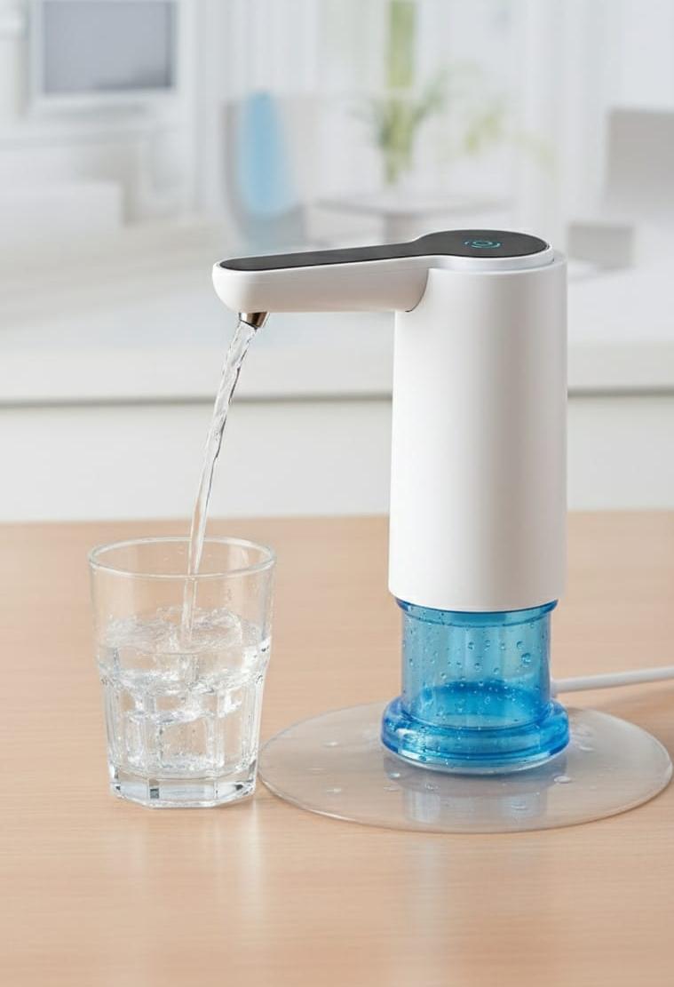 Electric Automatic Water Bottle Pump – White