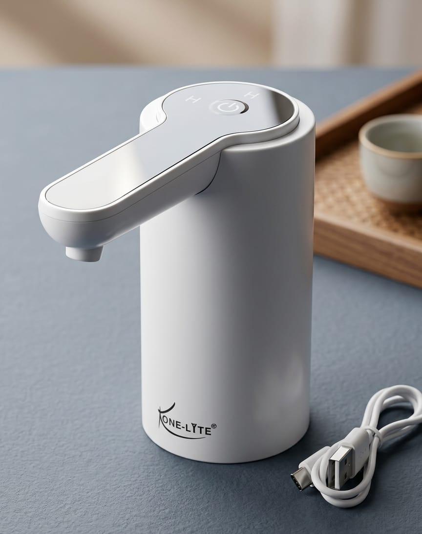 Electric Automatic Water Bottle Pump – White - Image 2
