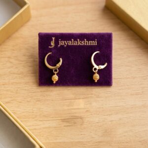 Gold Plated Mini Hoop Drop Earrings for Women