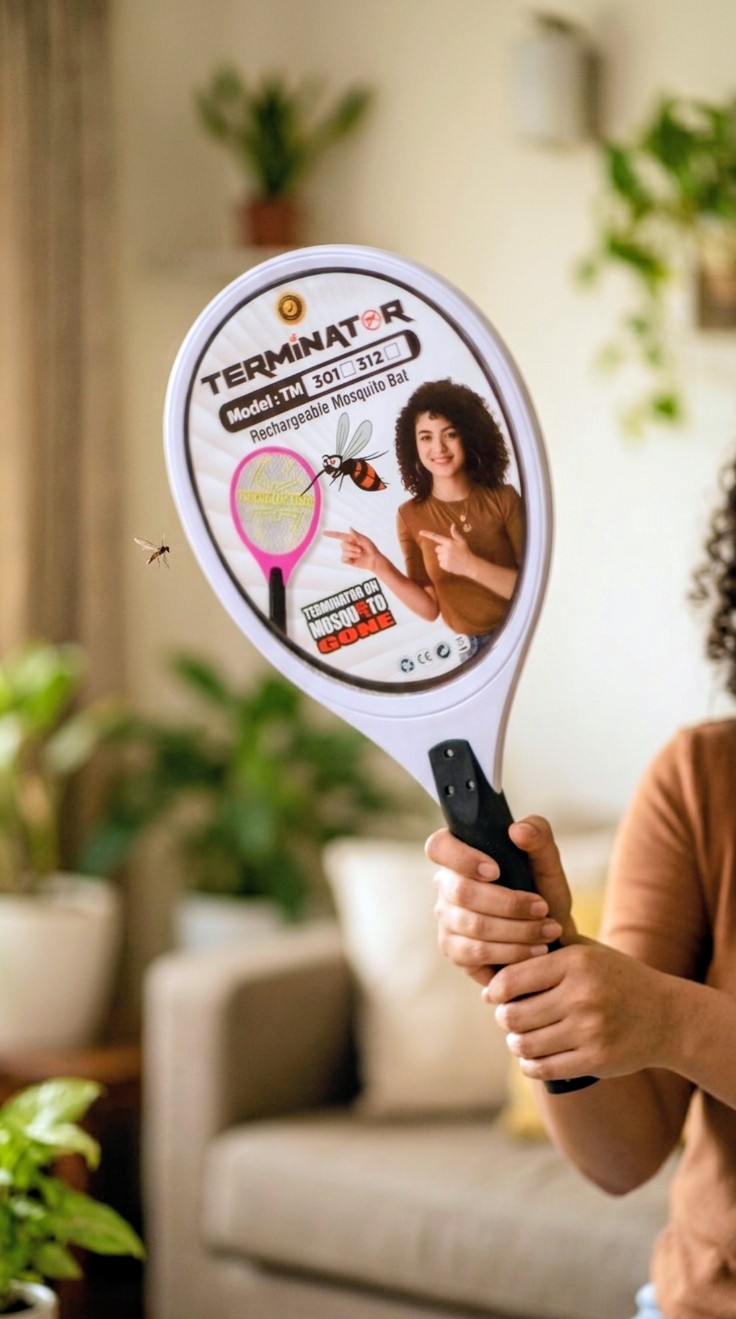 Rechargeable Electric Mosquito Racket Bat