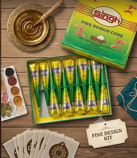 Singh Fine Design Henna Cone for Mehndi - Image 2