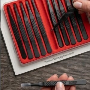 Stainless Steel Slant Tip Eyebrow Tweezers