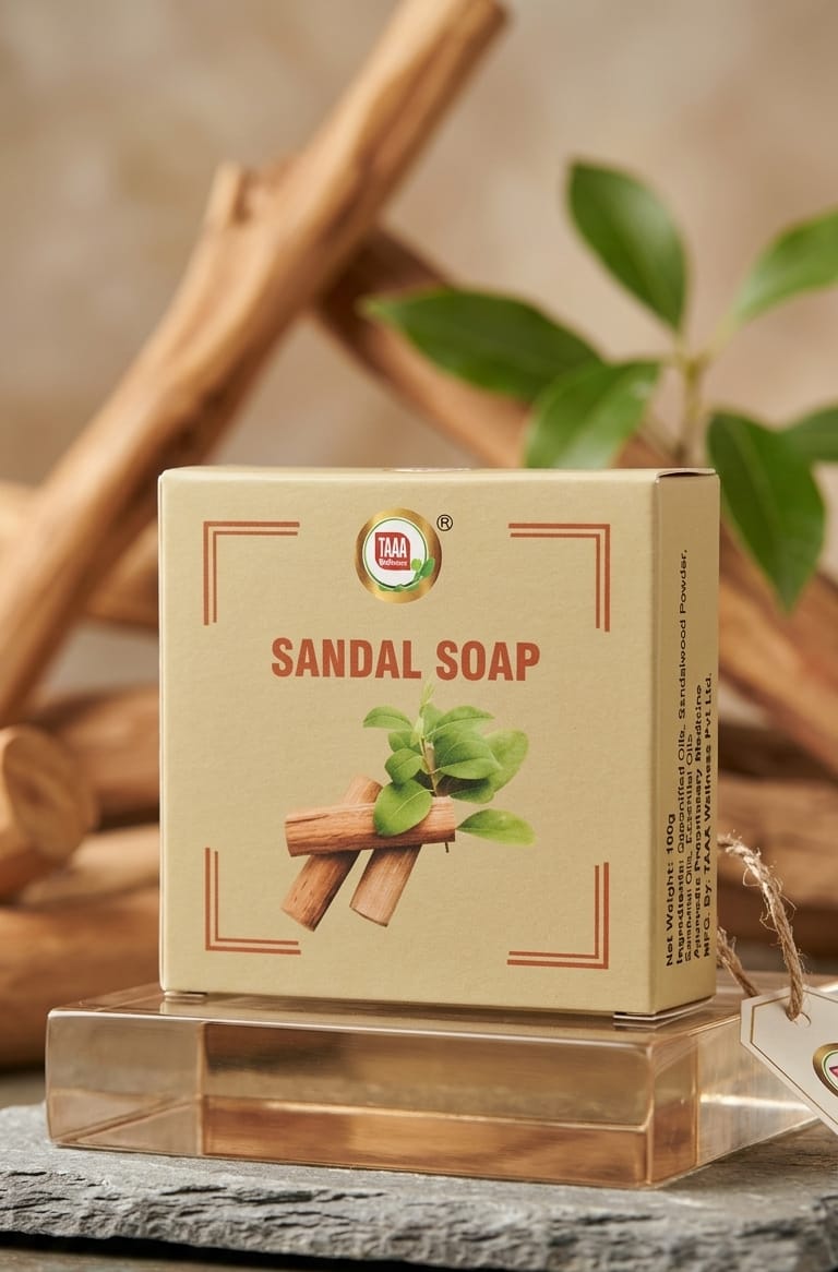 Natural Sandalwood Bath Soap & Glowing Skin - Image 2
