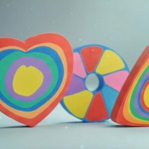 Rainbow Geometric Shape Eraser Set for Kids