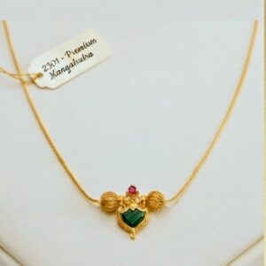 Premium Green Heart Mangalsutra Necklace