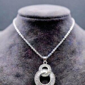 Elegant Silver Spiral Pendant Necklace