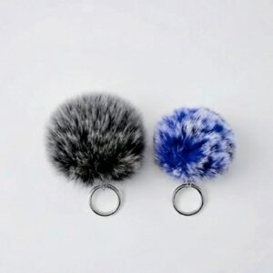 Fluffy Faux Fur Pom Pom Keychain Charm