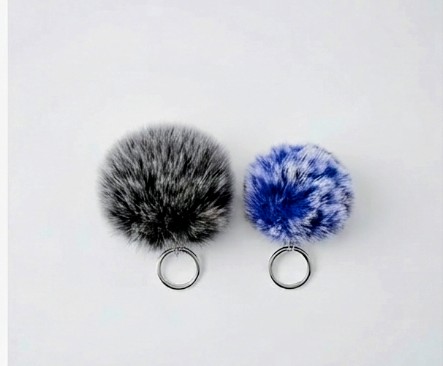 Fluffy Faux Fur Pom Pom Keychain Charm