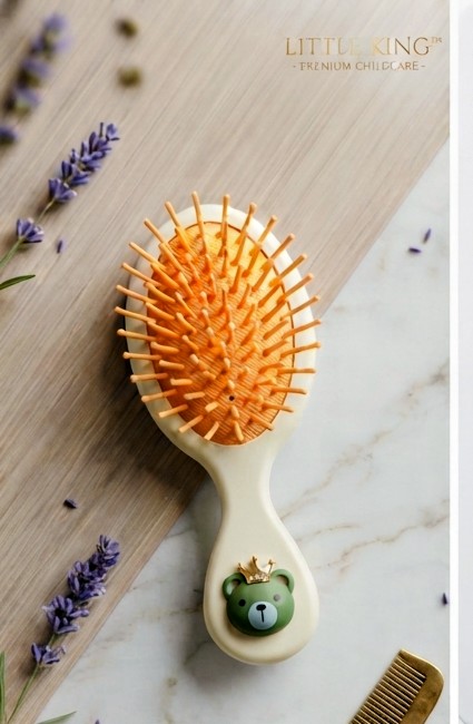 Little King Baby Hair Brush – Soft Detangling - Image 2