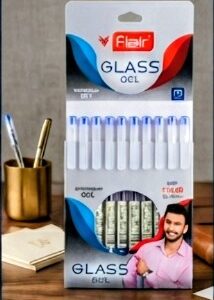 Flair Glass Gel Pen Set – Smooth Blue Ink